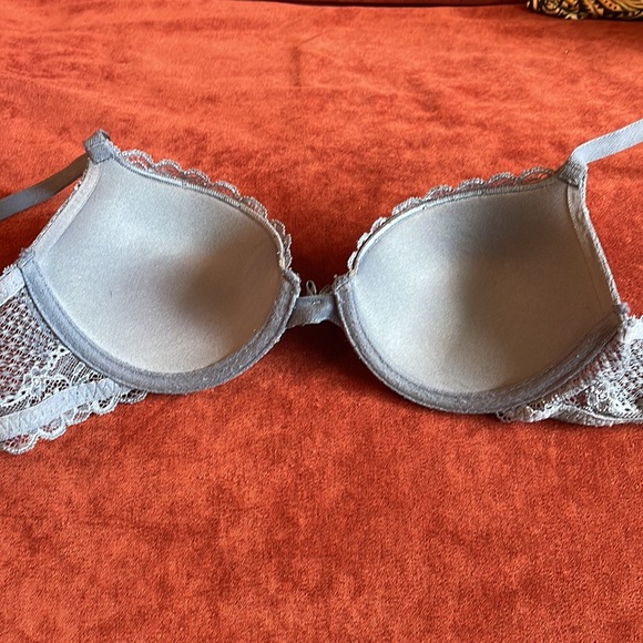 Blue/gray lacy aerie push-up bra - Picture 3 of 4